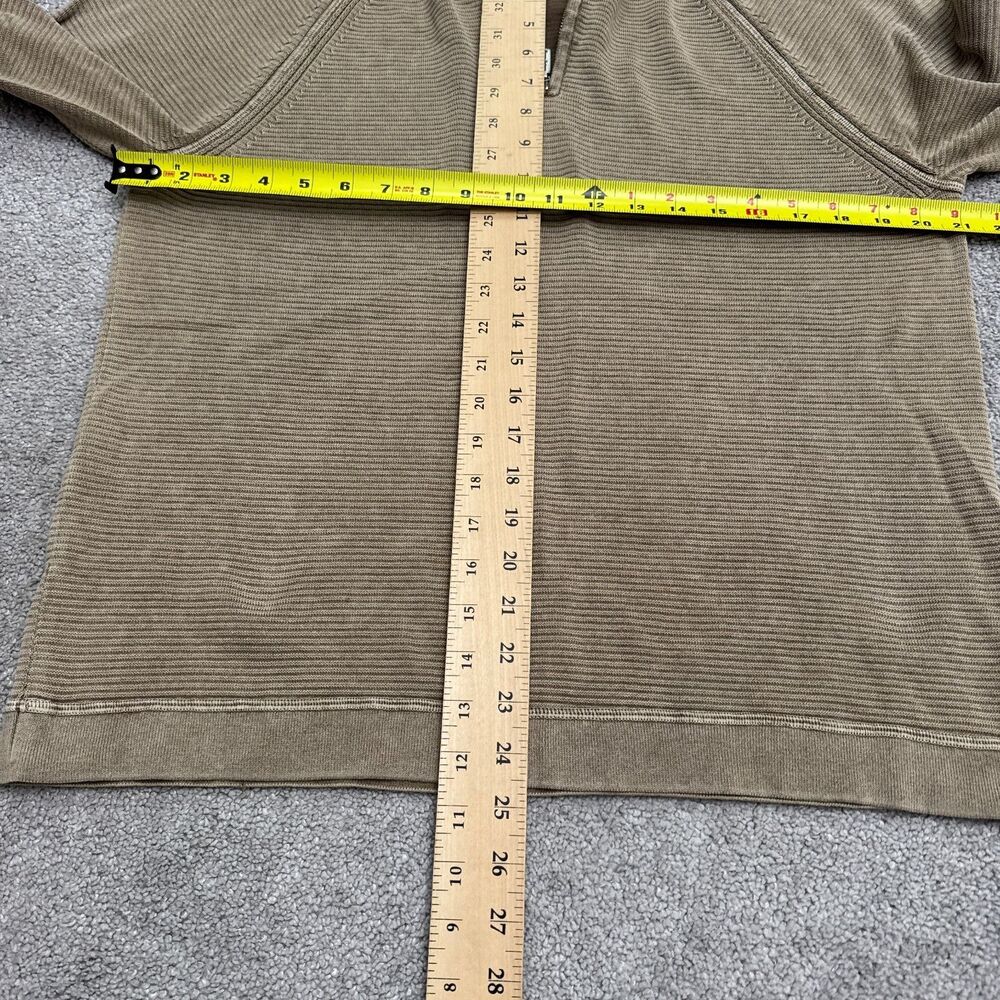 Tommy Bahama Relax 1/4 Zip Pullover Sweater Mens Medium Brown Ribbed Knit Cotton - Picture 12 of 15